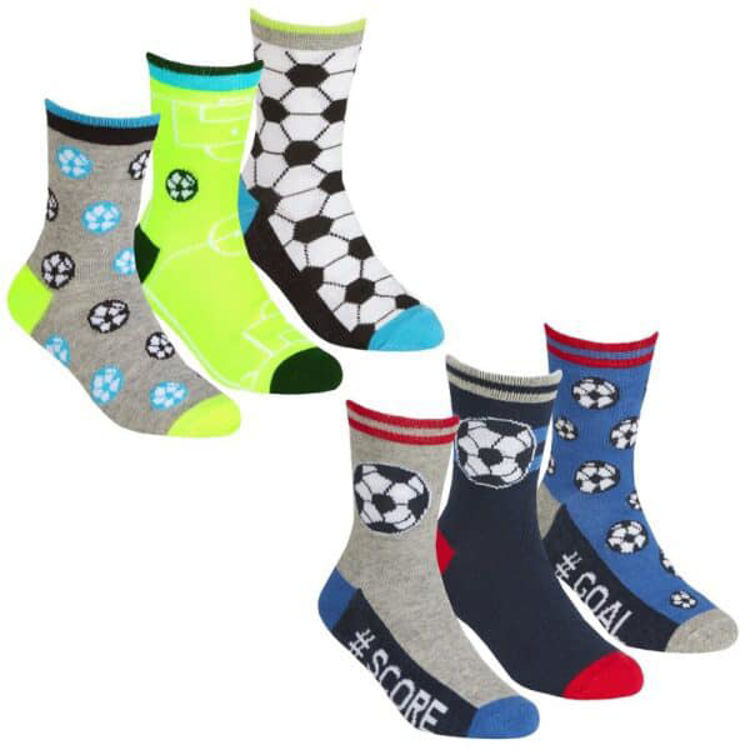 Picture of 42B691- KIDS 3 PACK SOCKS-BALL-COTTON RICH (23-36)